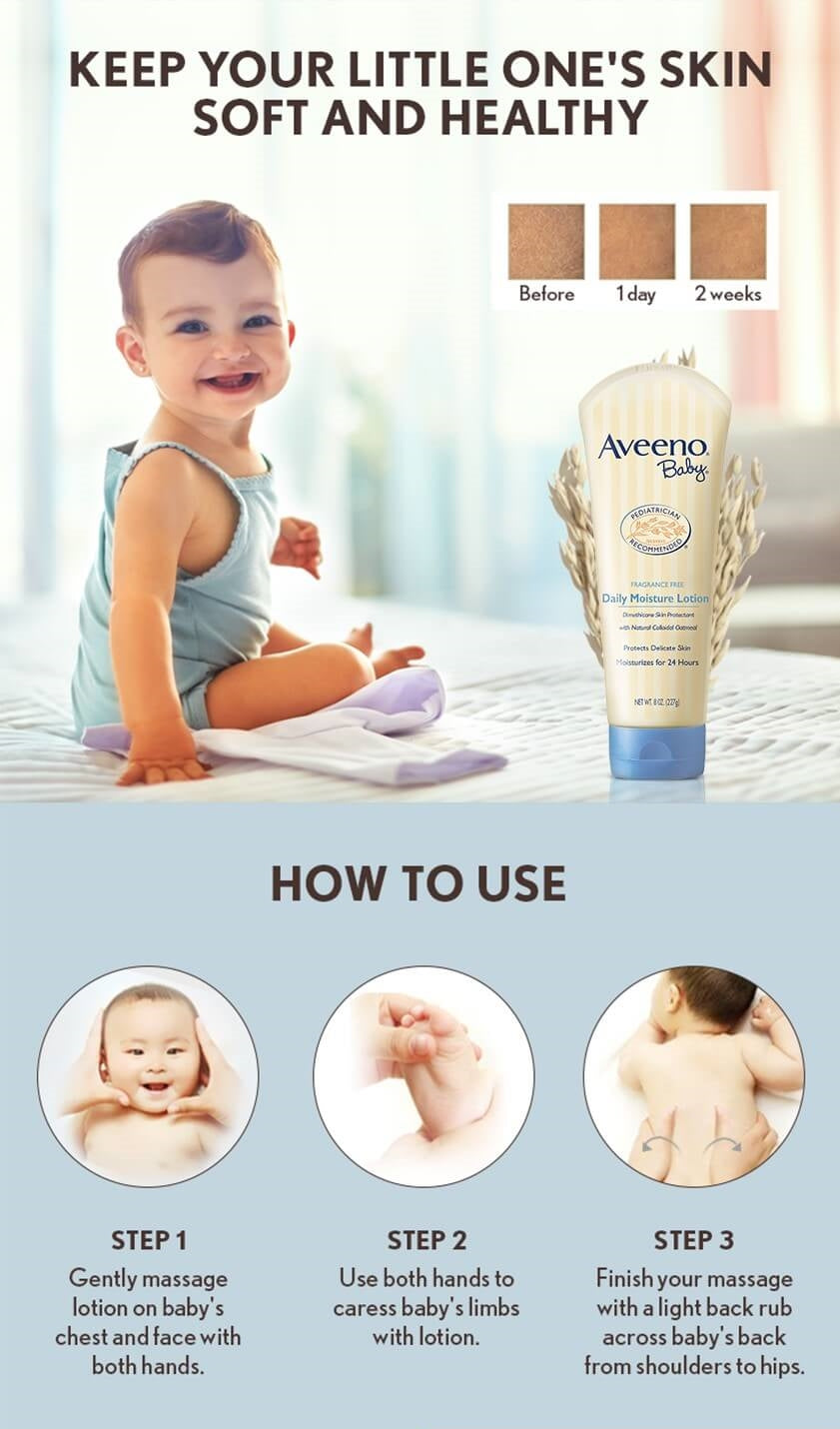 AVEENO® 嬰兒天然燕麥保濕乳, 227克