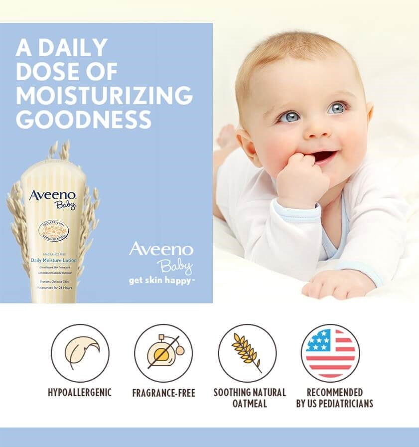 AVEENO® 嬰兒天然燕麥保濕乳, 227克
