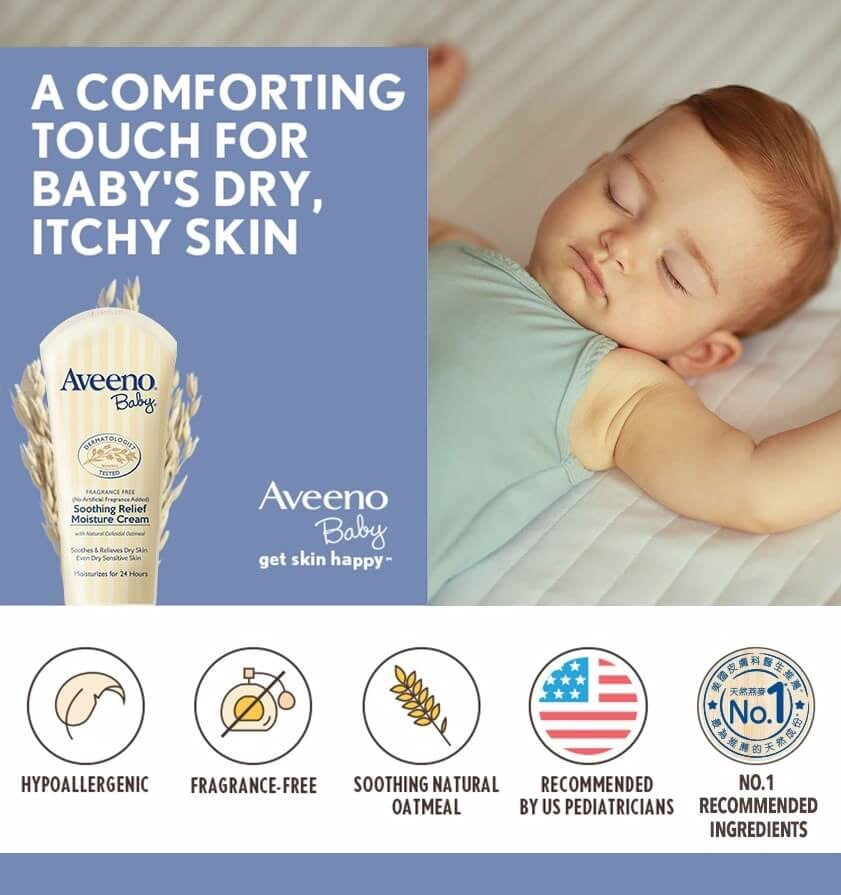 AVEENO® 嬰兒舒緩滋養護膚霜, 227克