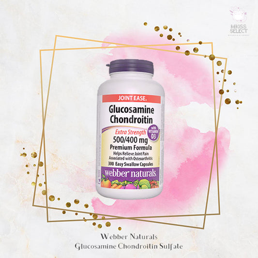 WEBBER NATURALS Glucosamine Chondroitin Sulfate (300 capsules) with Vitamins D3