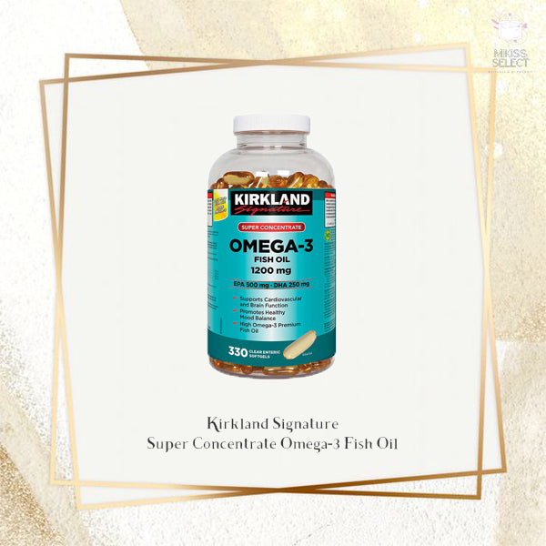 KIRKLAND SIGNATURE Super Concentrate Omega-3 Fish Oil, 330 Softgels