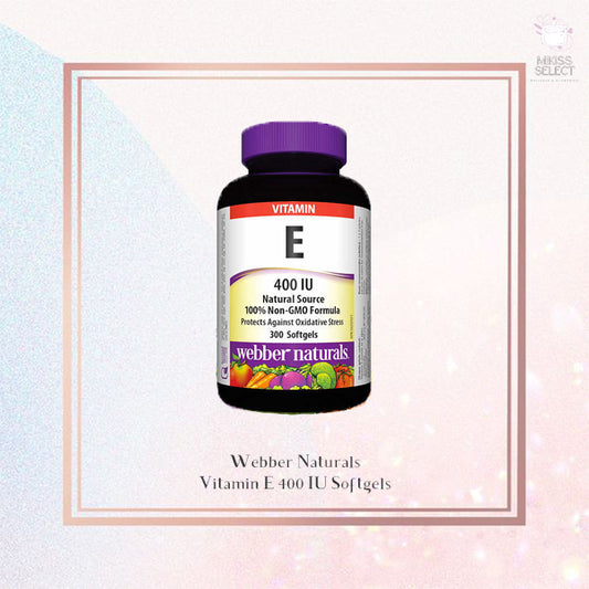 WEBBER NATURALS Vitamin E 400 IU Softgels, 300-count